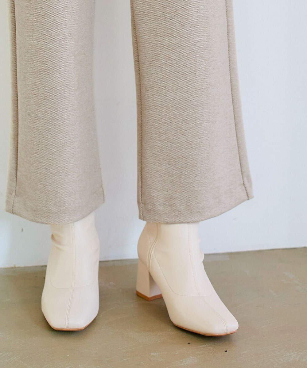 Tiaclasse L ミニチェッカー裏起毛・ストレートパンツ 