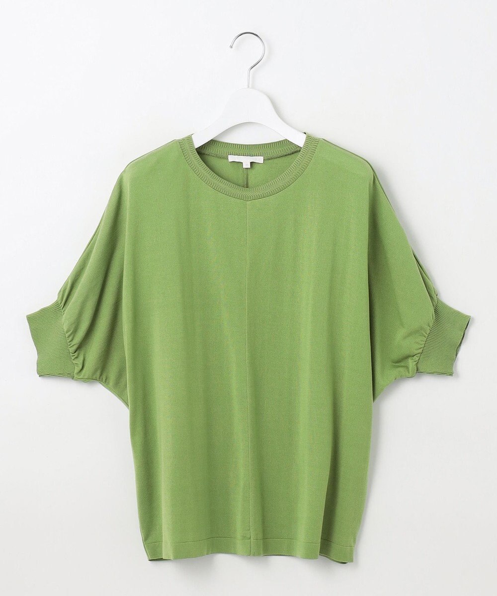 自由区 【カタログ掲載・接触冷感・UVケア・洗える】ドレーピードルマンスリーブ ニットソー 