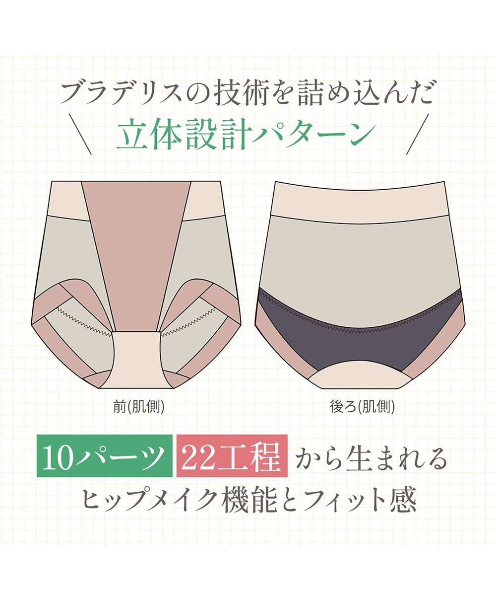 BRADELIS New York 【BRADELIS NewYork peace】シルク混素肌しっとりDailyショーツ26 ブラデリス 補正下着 深め 