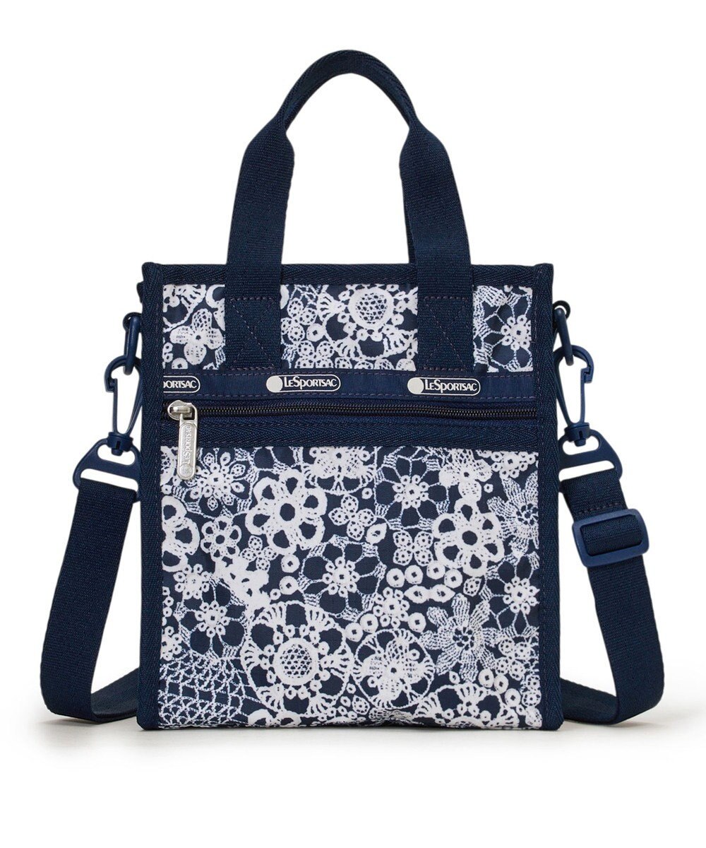 LeSportsac MINI N/S TOTE/フローラルレースネイビー 