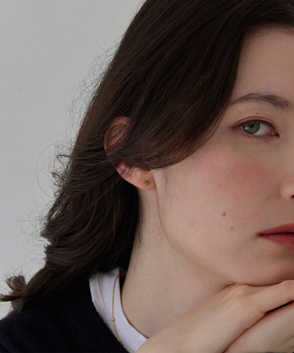 Phoebe 【金属アレルギー対応】メタルオーバルグレースピアス　ゴールド/サージカルステンレス 