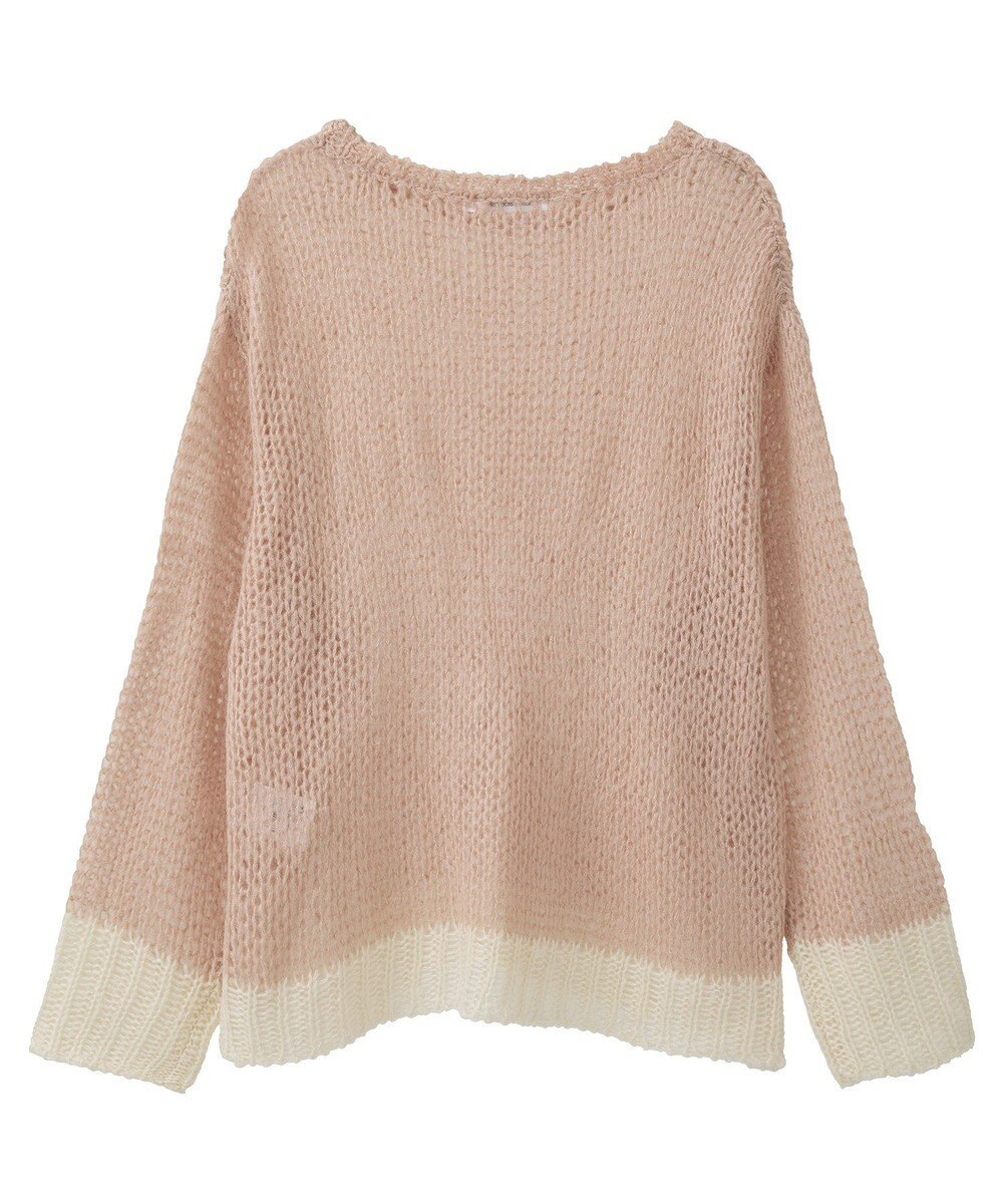 AMERICAN HOLIC モヘアライク配色ニットプルオーバー 