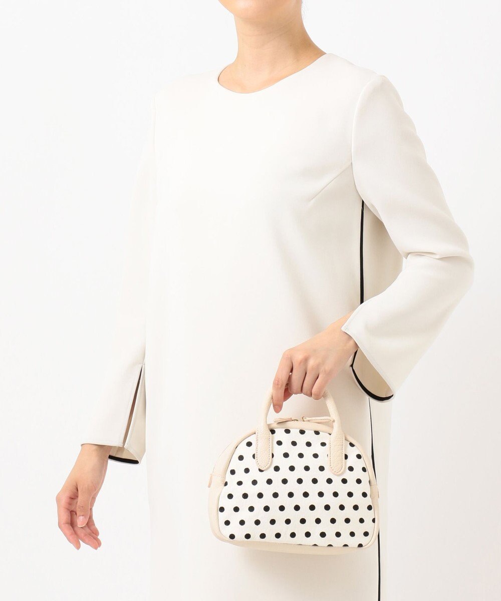 UNBILLION perche 牛革ハラコタイプ×ゴートハーフムーン2wayボストン 