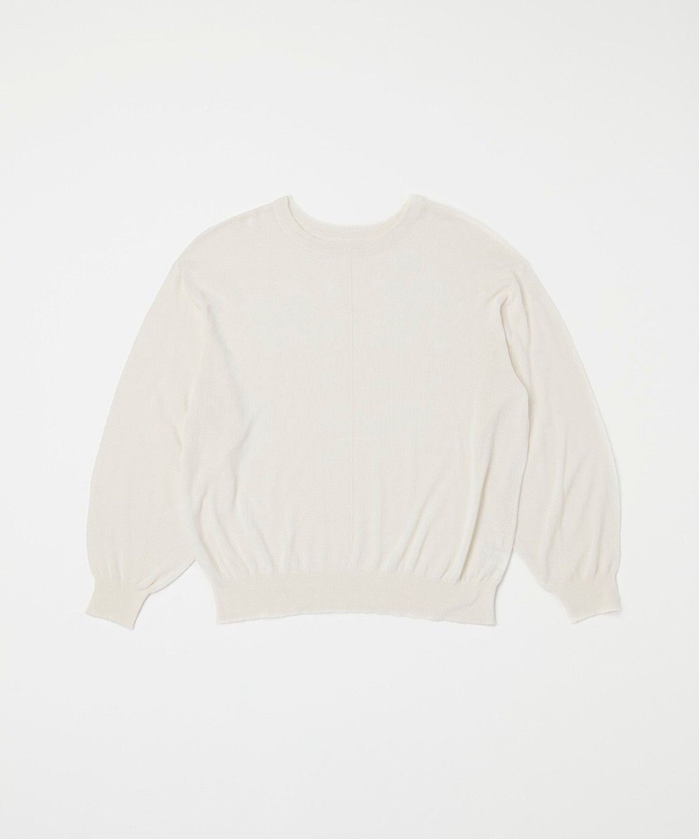 TOQUE 〈大草直子さんアドバイザー〉ウォッシャブルシルク×コットン ニットロングスリーブ 