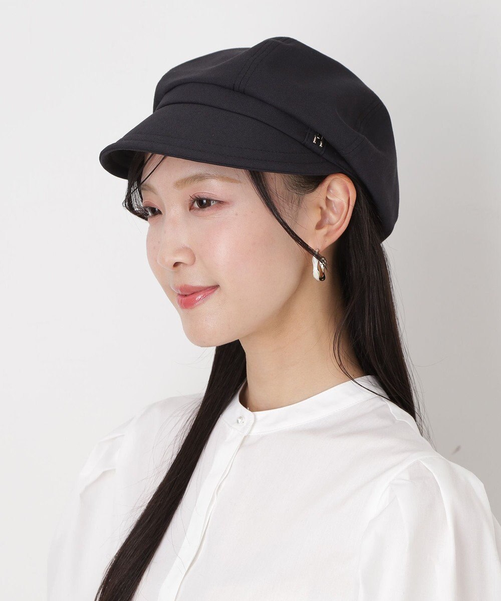 MOONBAT 【遮光100％/遮熱/UVカット】FURLA(フルラ)アーチロゴ キャスケット 帽子 無地 サイズ調整可能/手洗い可能/日本製 