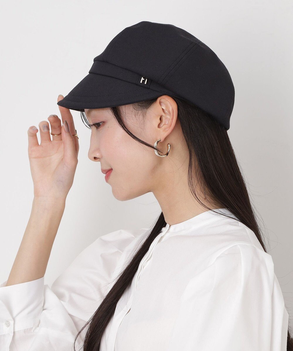 MOONBAT 【遮光100％/遮熱/UVカット】FURLA(フルラ)アーチロゴ キャスケット 帽子 無地 サイズ調整可能/手洗い可能/日本製 