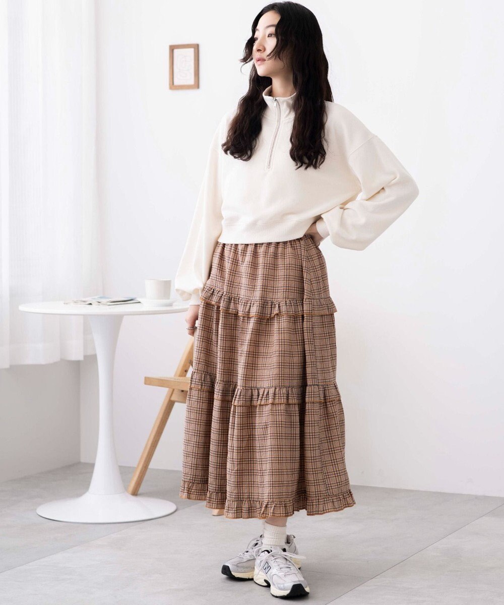 WEGO 【ウエストゴム】フリルティアードボリュームスカート 