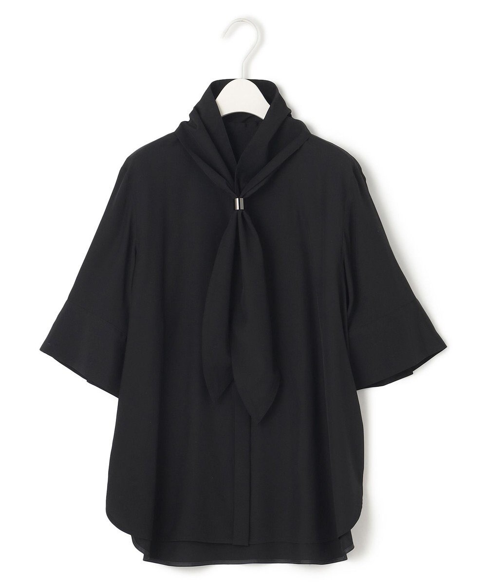 ICB L 【接触冷感・UVケア・洗える】 レーヨンコンパクトローン ボウタイシャツ 