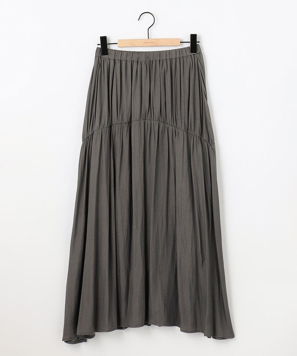 SHARE PARK LADIES 【洗える】ポリエステルシャンブレースカート 