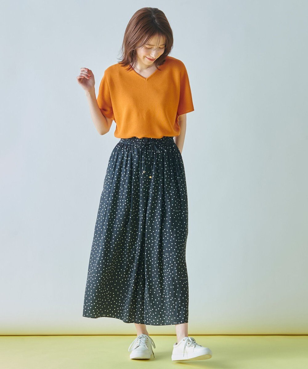 ANY 【洗濯機可/UVケア/アンチピリング】アクリルガーター バタフライスリーブニット 