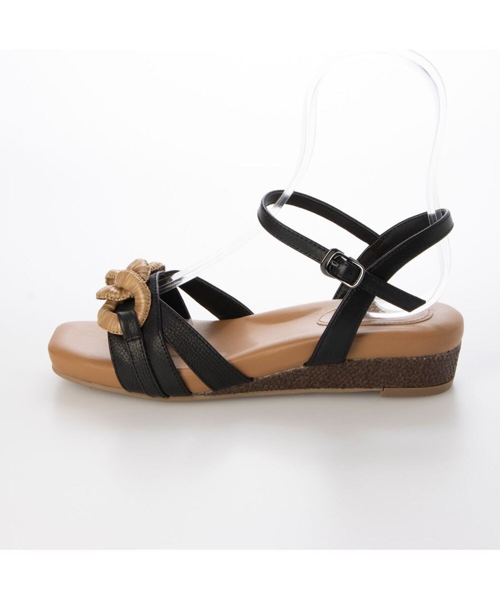 ing <ing>チェーンモチーフアンクルストラップサンダル 