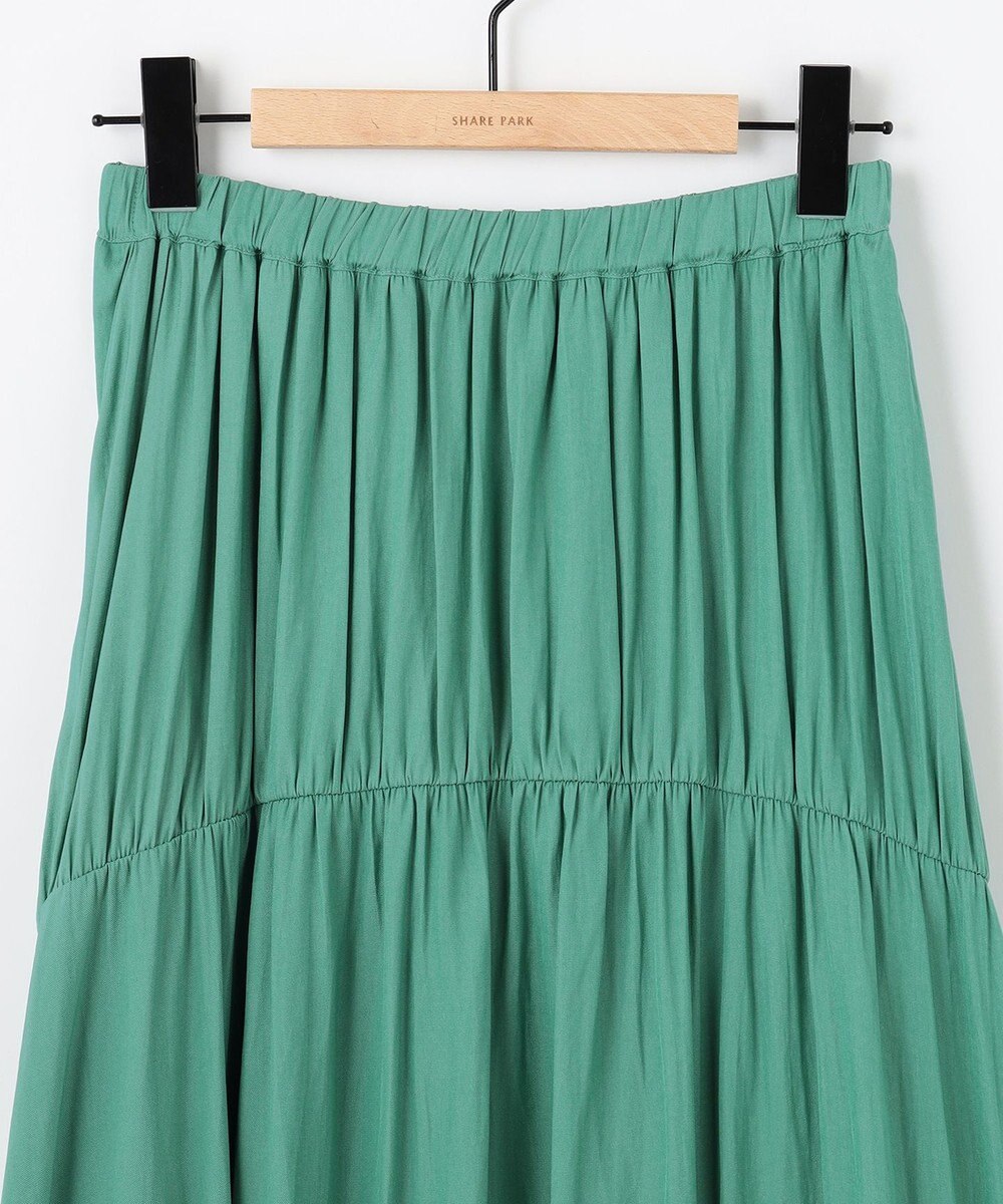 SHARE PARK LADIES 【洗える】ポリエステルシャンブレースカート 