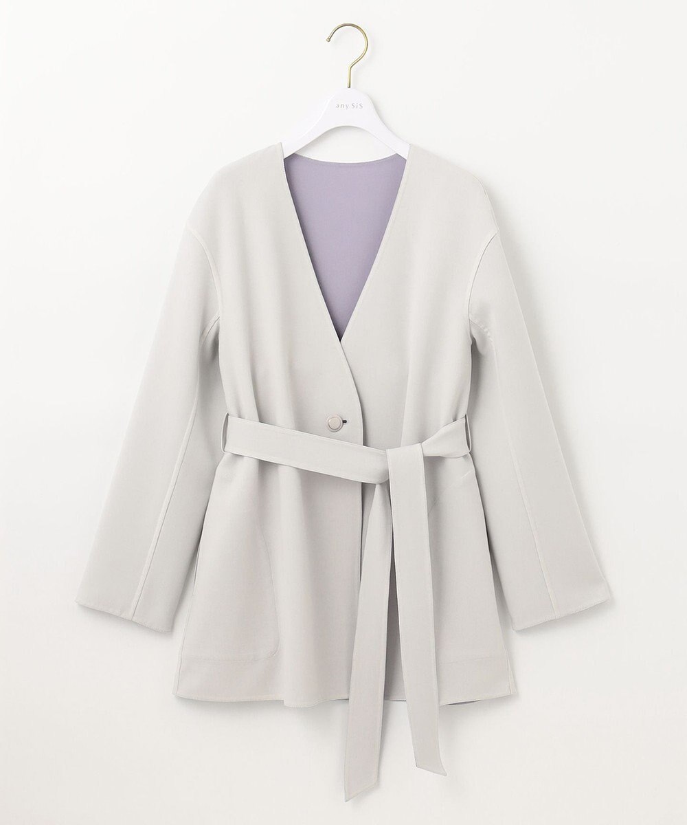 ANY SIS 【2WAY・リバーシブル】スプリングショートリバー コート 