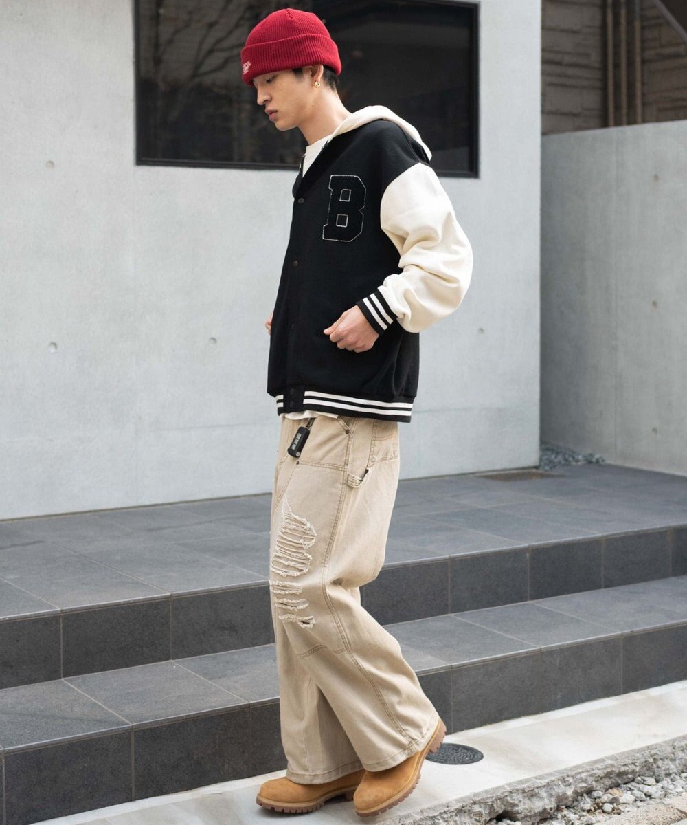 WEGO 【ユニセックス着用ITEM】スウェットフードスタジャン 