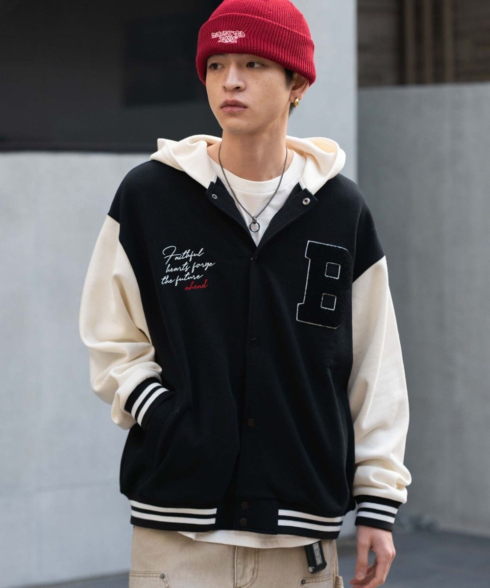 WEGO 【ユニセックス着用ITEM】スウェットフードスタジャン 