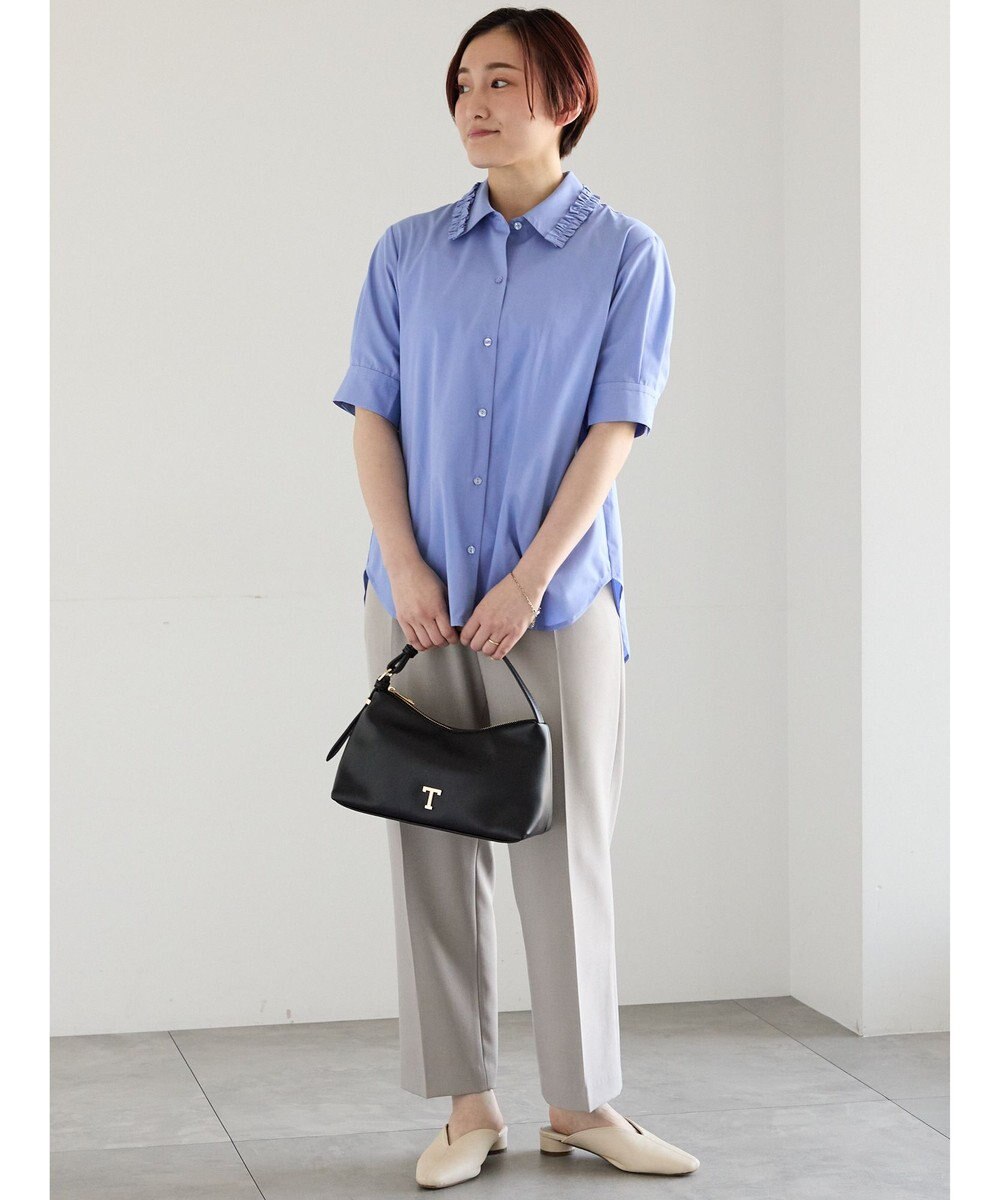 Te chichi ミニフリルトリムカラーブラウス 