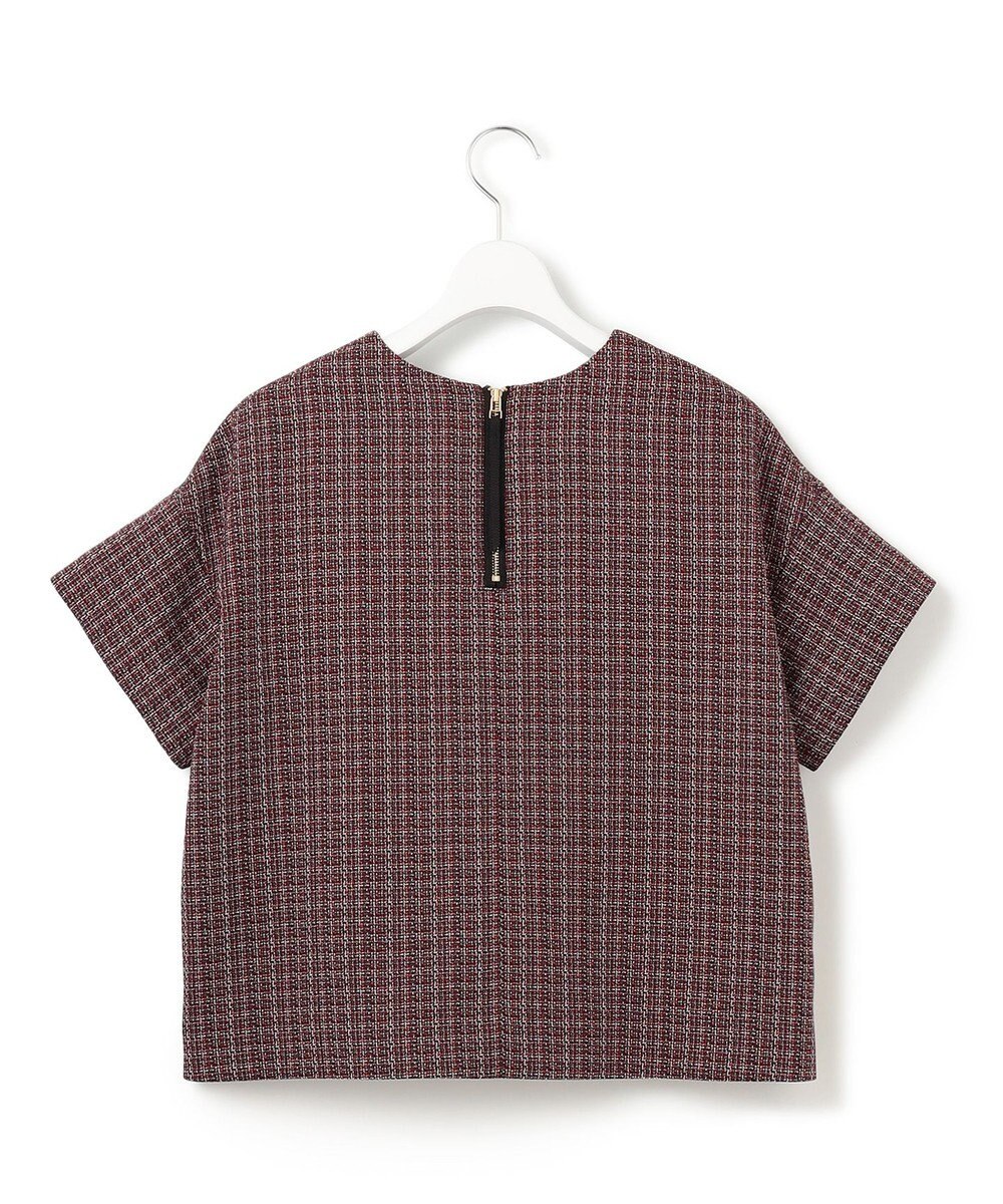 23区 【洗える】ツイーディーカラーミックス ハーフスリーブ ブラウス 