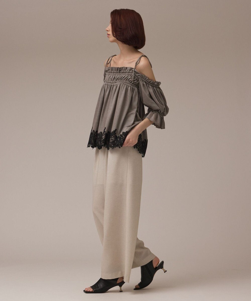 GRACE CONTINENTAL ギャザーフレアトップ 