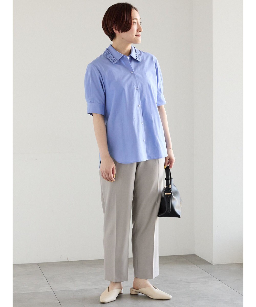 Te chichi ミニフリルトリムカラーブラウス 