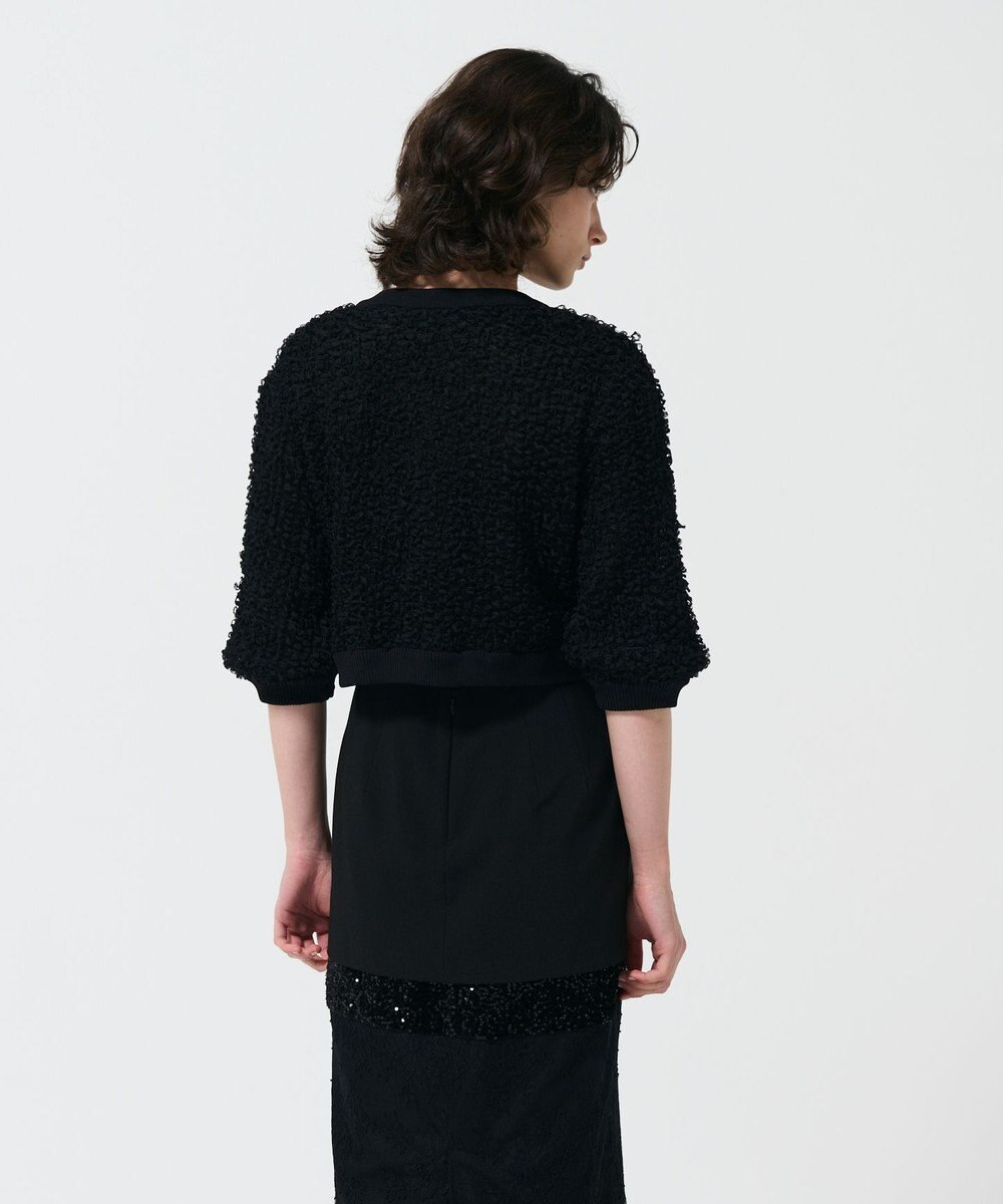 GRACE CONTINENTAL チュールフリルニットブルゾン 