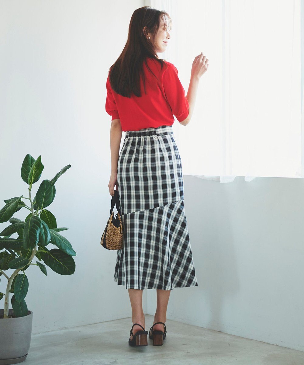 Feroux 【洗える】チェックマーメイド スカート 