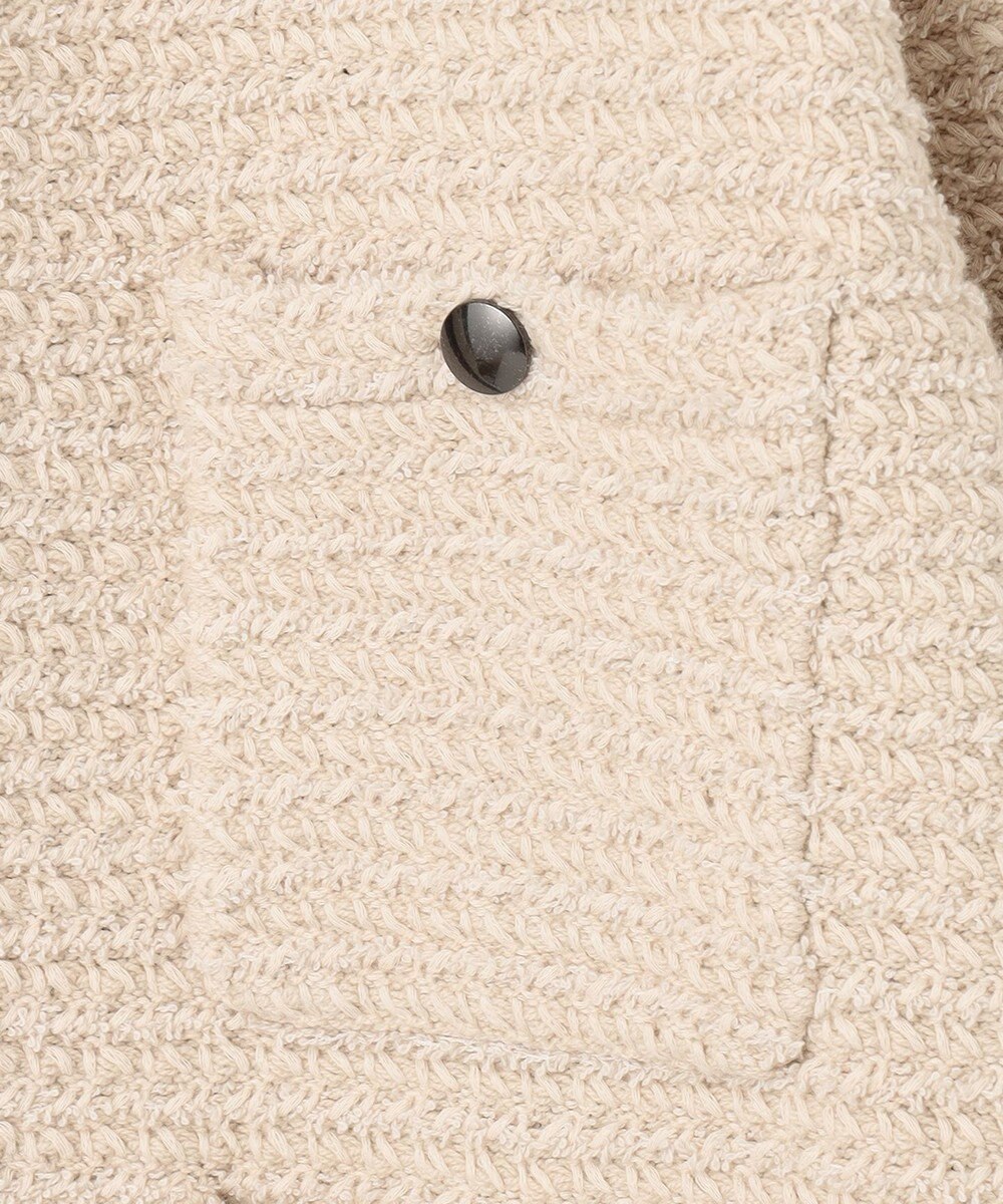 自由区 ツイードライクニット カーディガン 