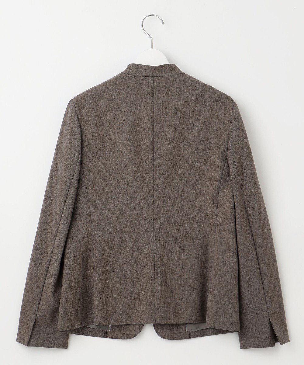 J.PRESS LADIES T/Rアルガンシルク ノーカラー ジャケット 