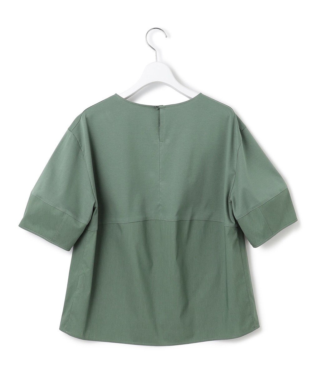 23区 S 【洗える】シルエットスムースコンビ バックフレア カットソー 