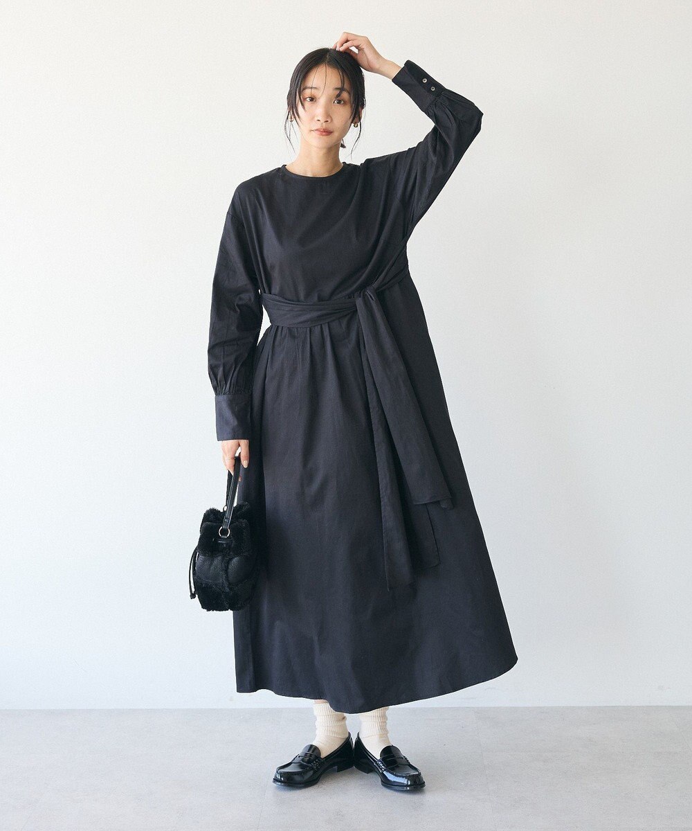 CRAFT STANDARD BOUTIQUE ウエストデザインワンピース Black