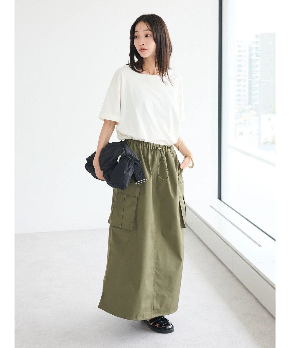 CRAFT STANDARD BOUTIQUE 接触冷感/抗菌防臭/ 前後2WAY半袖スクエアネックTee 