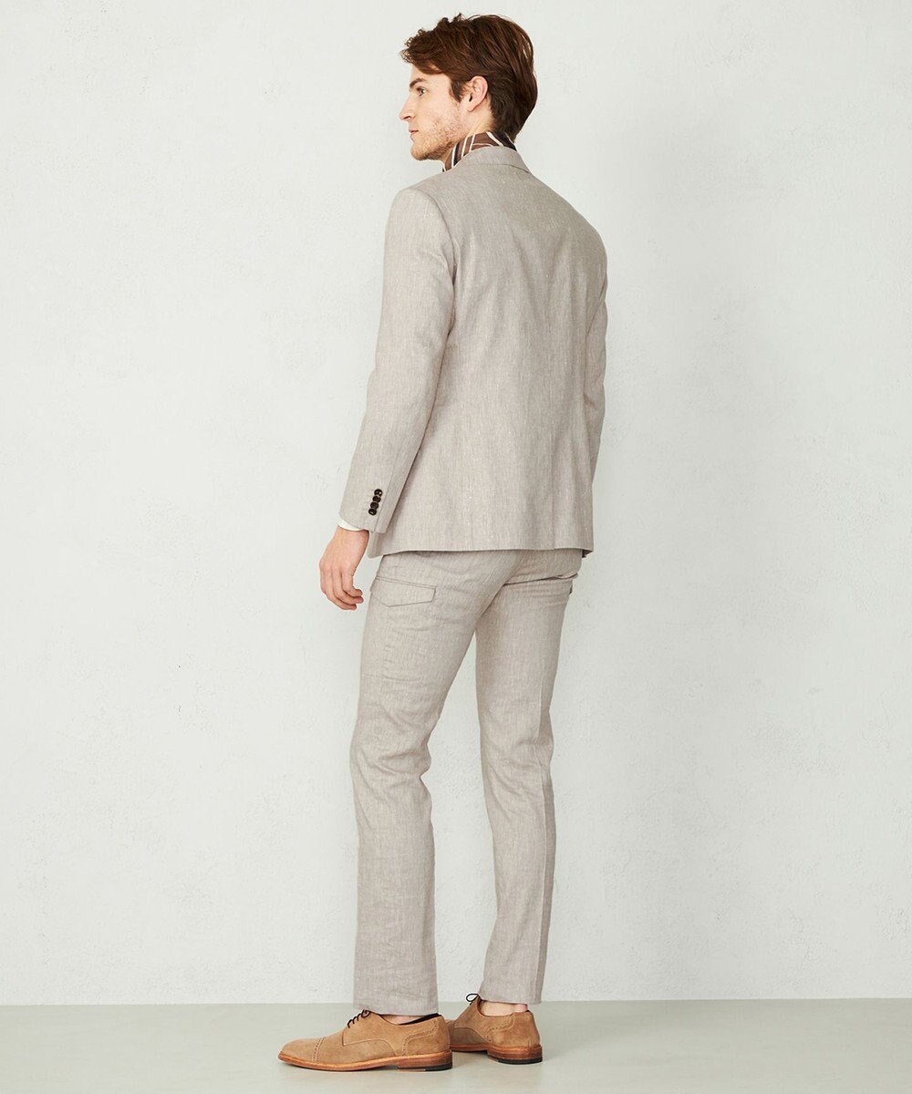 JOSEPH ABBOUD 【予約受注生産】リヨセルリネンシャンブレー パンツ 