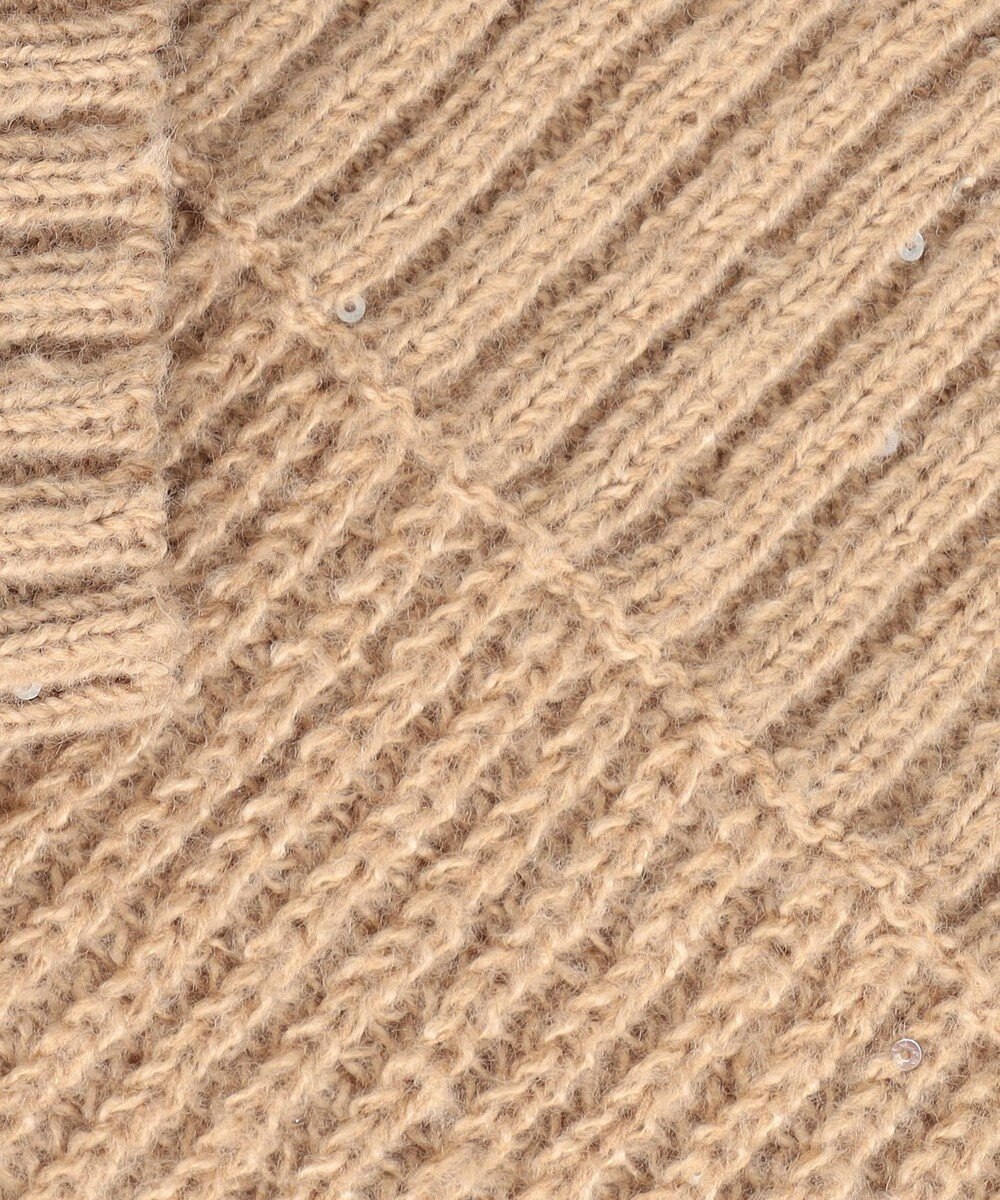 Feroux 【洗える】スパンコール プルオーバーニット 