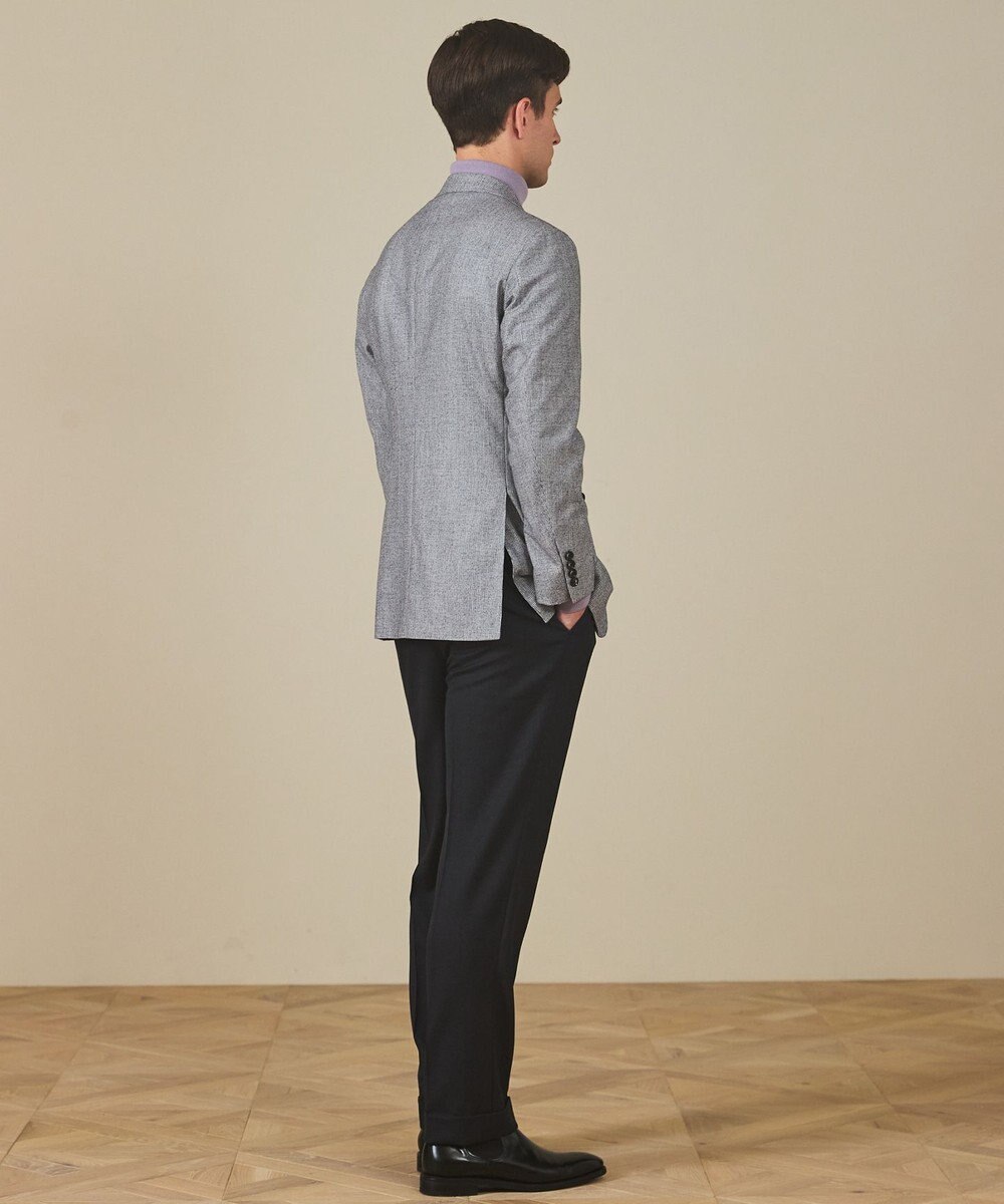 GOTAIRIKU 【CANONICO/カノニコ】サキソニーウールコットンブレンド ジャケット_グレー千鳥柄 