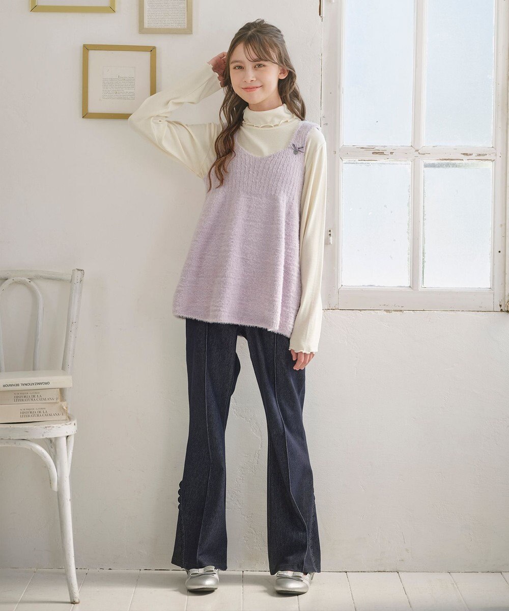 組曲 KIDS 【150-160㎝】フレア デニムパンツ 