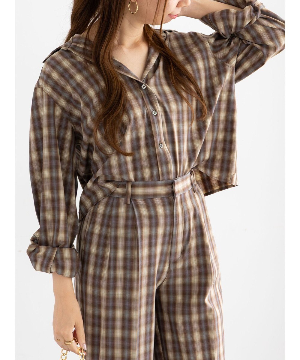 Te chichi チェックショートシャツ（セットアップ可）《2025Autumn catalog item》 