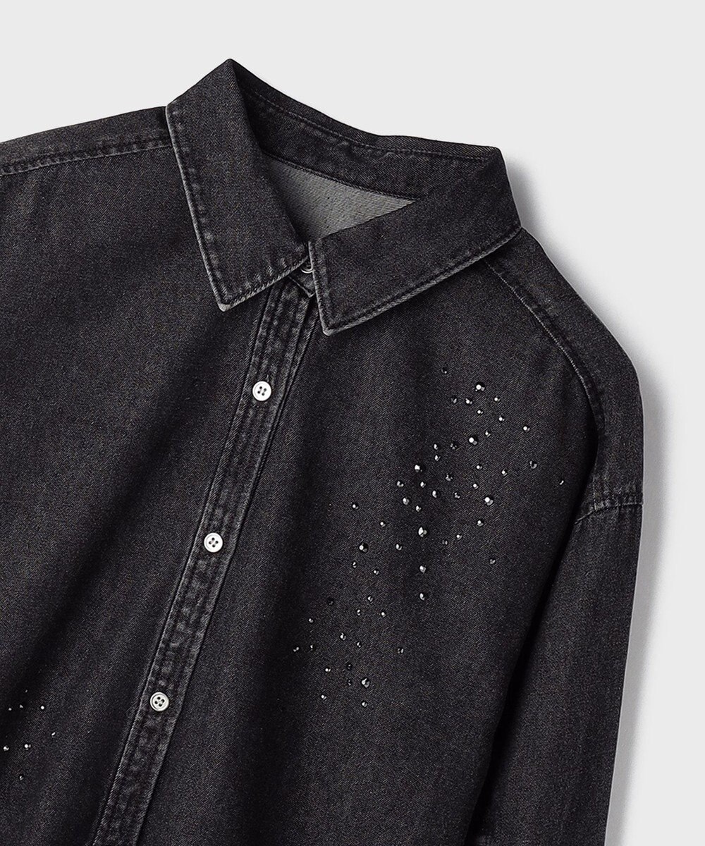 GRACE CONTINENTAL ビジューデニムシャツ 