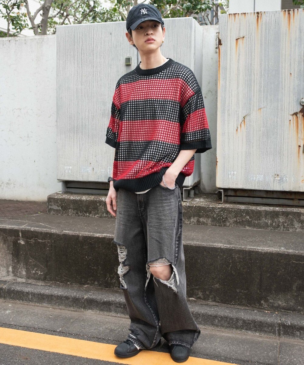 WEGO 【３点SET】アンサンブルメッシュニットプルオーバー（SS） 