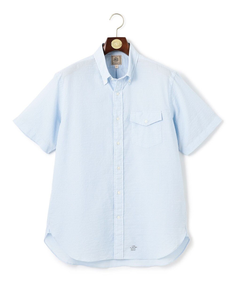 J.PRESS MEN 真夏を乗り切る爽快感と機能性【吸水速乾 / 接触冷感 / 高通気性 / ウォッシャブル】サッカー シャツ / B.D. 