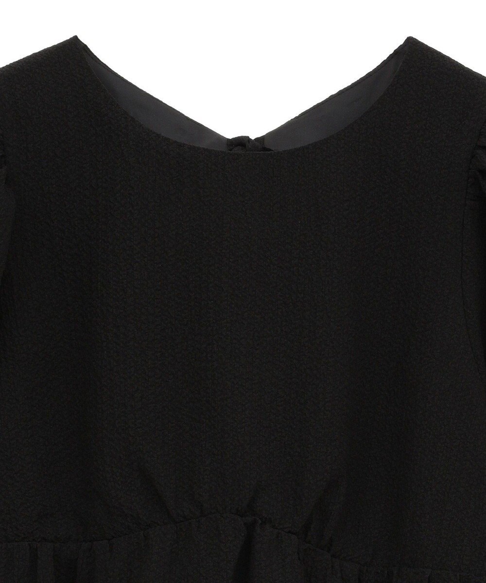 earth music&ecology バックリボンパフスリーブミニワンピース 