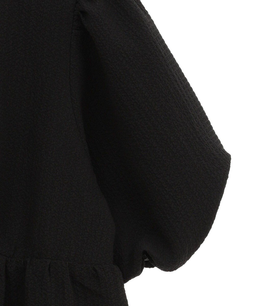 earth music&ecology バックリボンパフスリーブミニワンピース 