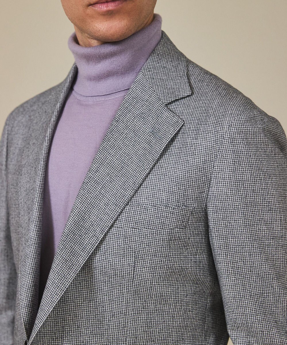 GOTAIRIKU 【CANONICO/カノニコ】サキソニーウールコットンブレンド ジャケット_グレー千鳥柄 