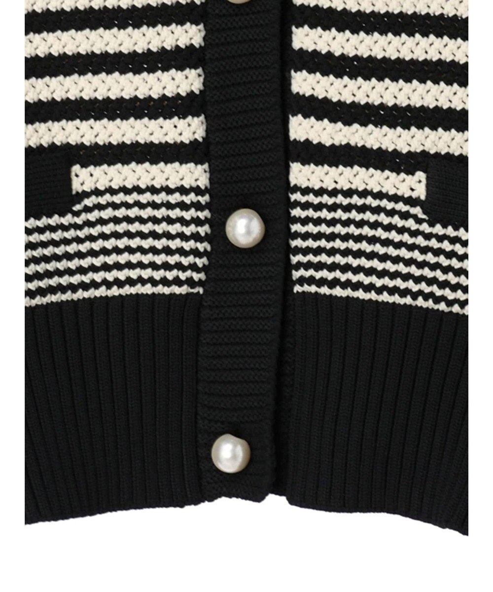 Green Parks ・ＥＬＥＮＣＡＲＥ　ＤＵＥ　パール釦カーディガン 