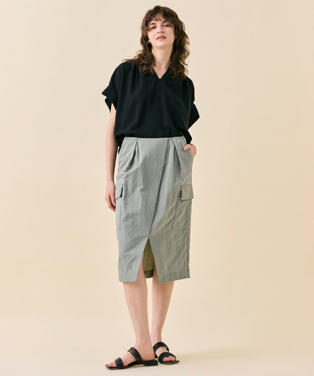 BEIGE， 【WEB限定・洗える】CELOSIA / スキッパーブラウス 