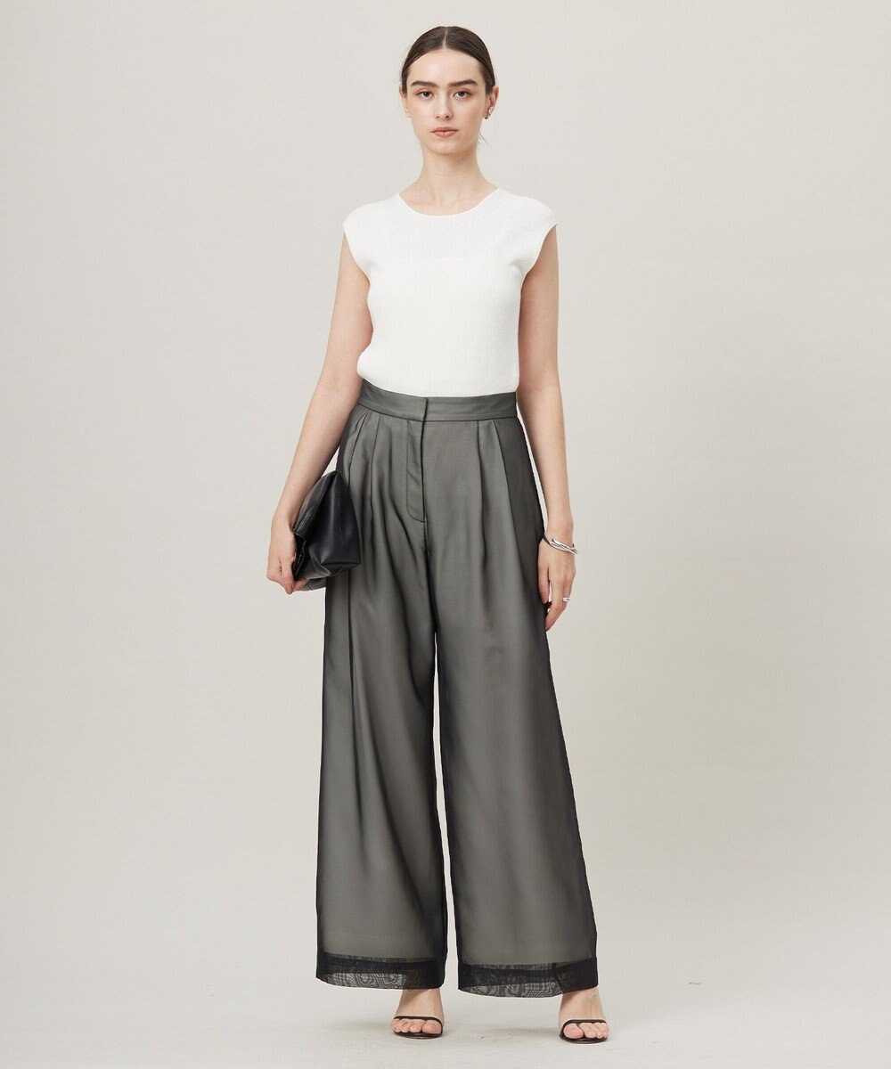 ICB L 【洗える】 シアーレイヤードパンツ 