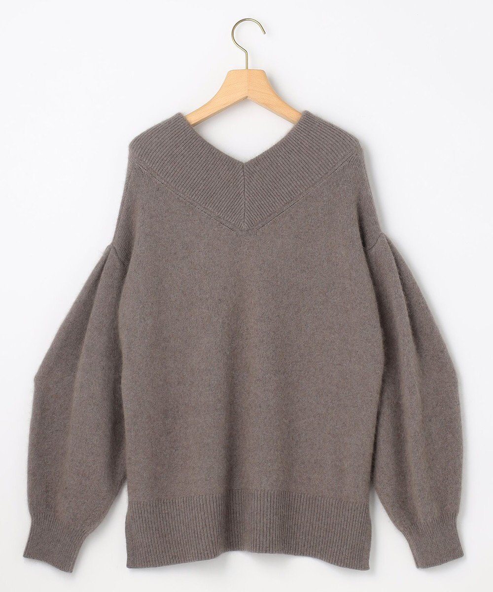 組曲 S フラッフィーファーＶネック ニット 