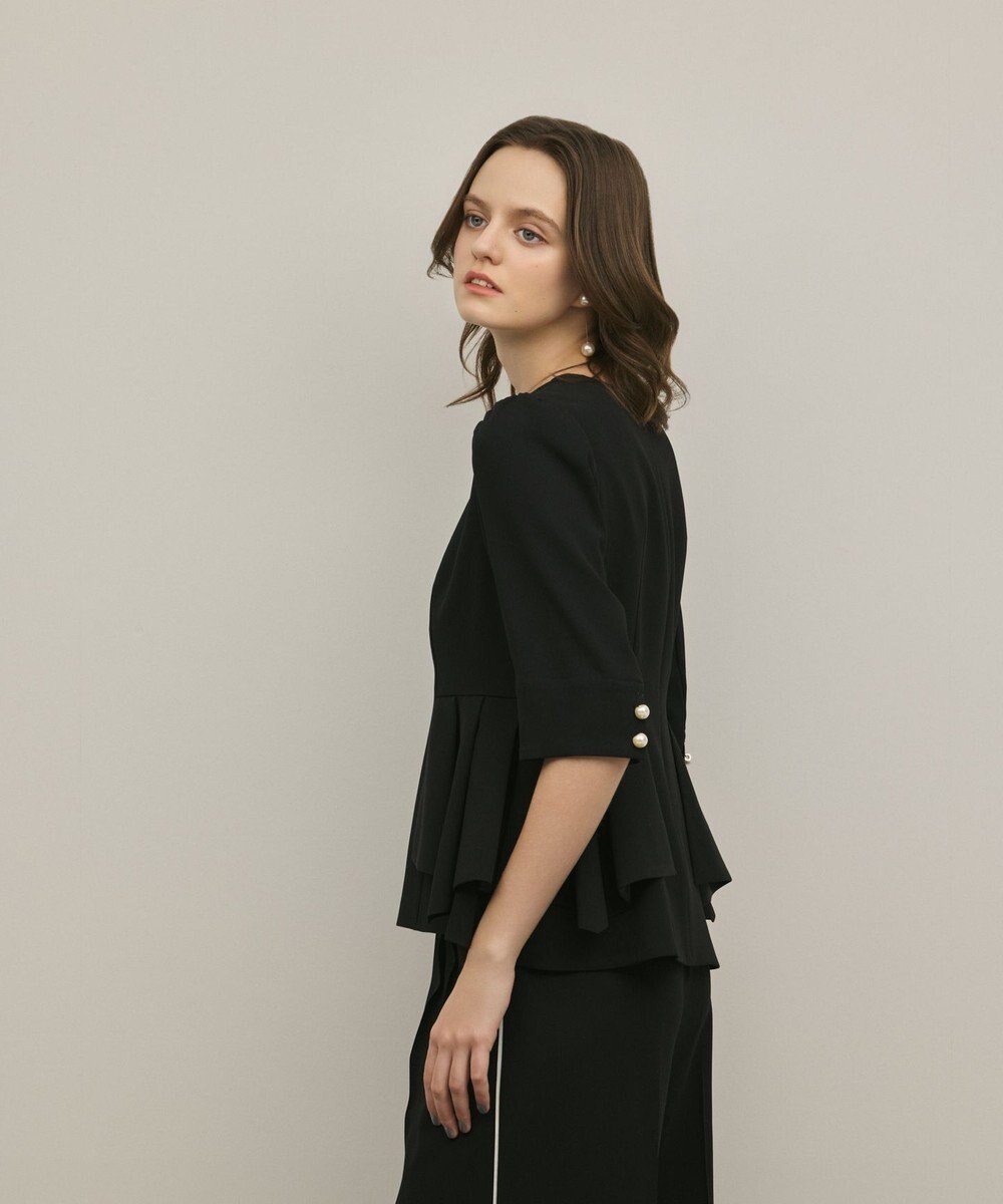 GRACE CONTINENTAL トリアセペプラムトップ 