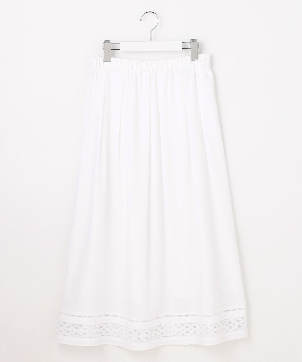 J.PRESS LADIES スパンソフトクロス刺繍 スカート 