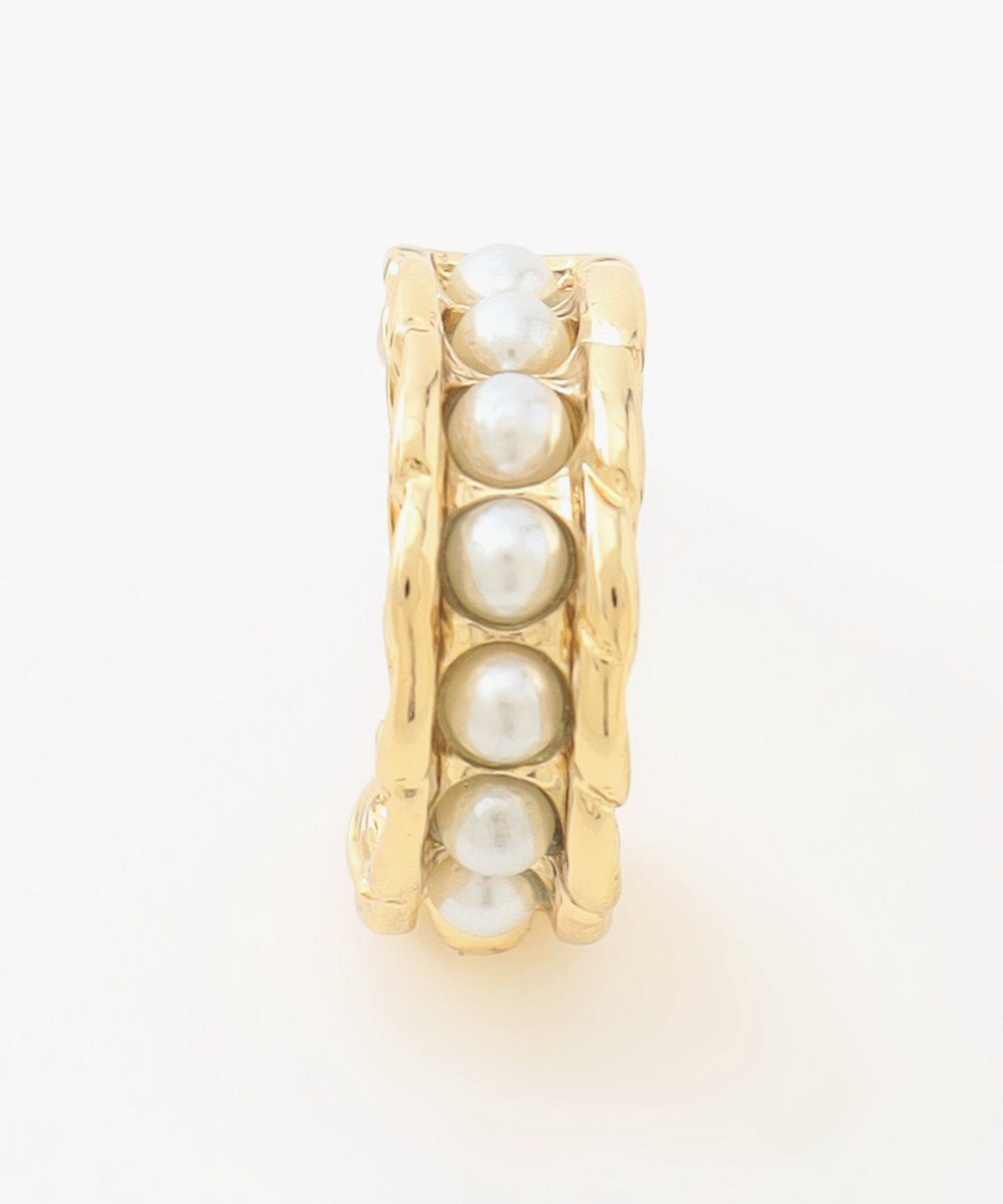 組曲 フェイクパールリングピアス 