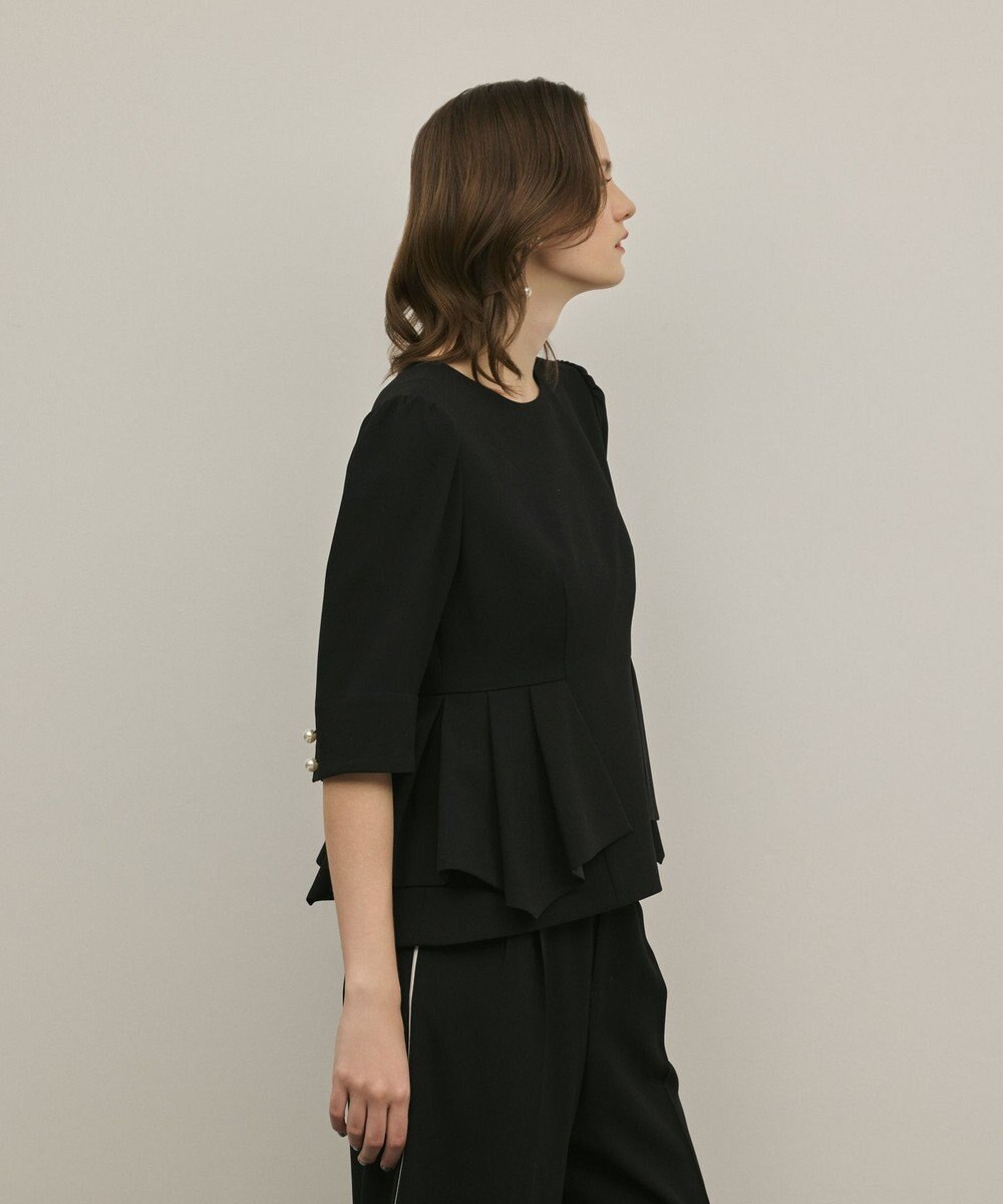 GRACE CONTINENTAL トリアセペプラムトップ 