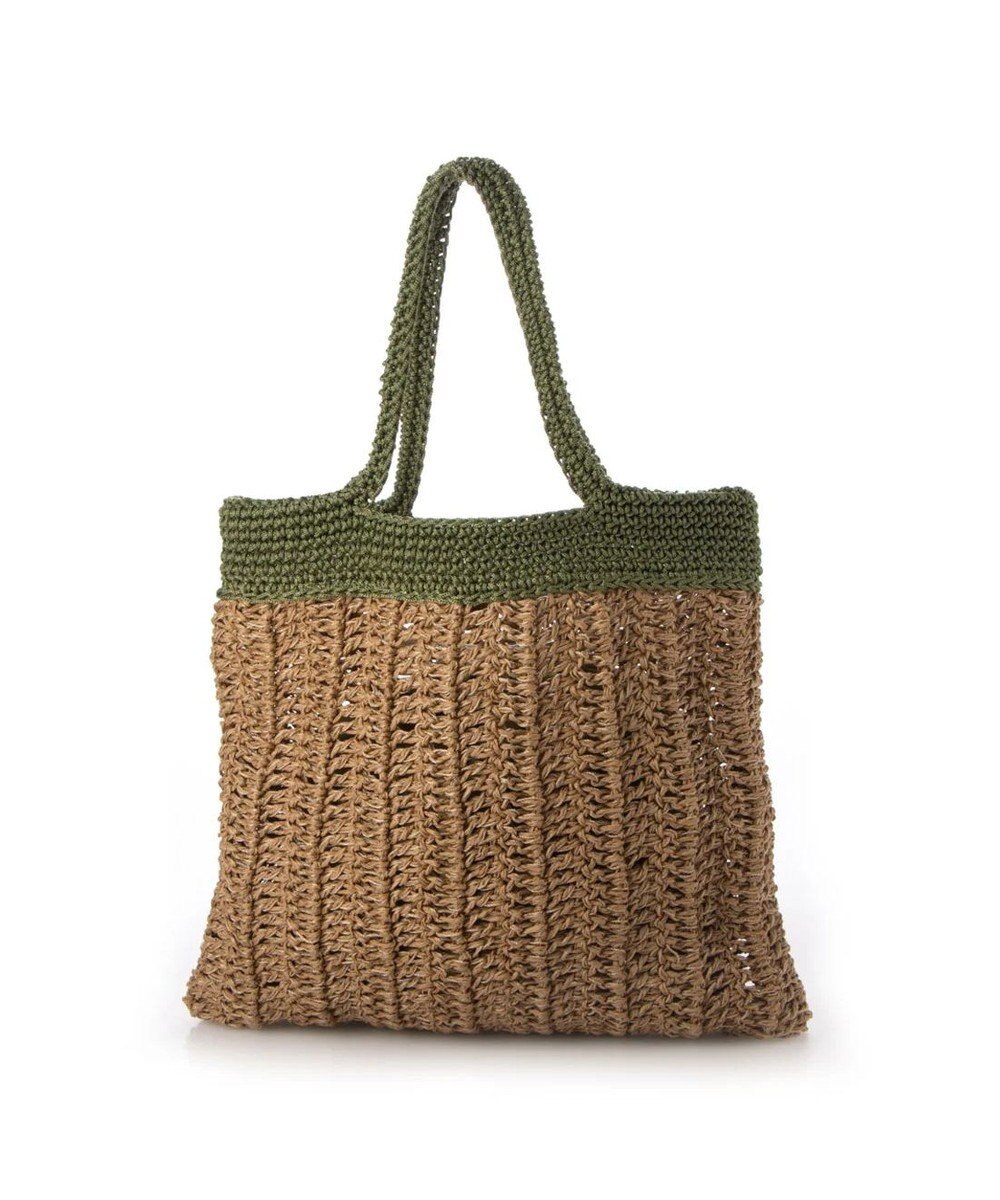 UNBILLION cachecache ペーパー切り替え横編みトートバッグ 